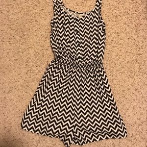 Cute black and white summer romper!